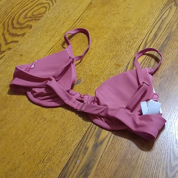 Andie Bikini Womens Sicily Top LARGE Swim NEW Top PUNCH MAUVE Blush - Picture 3 of 6